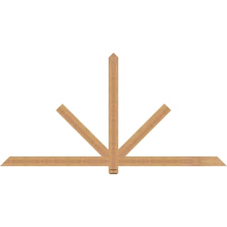 Ekena Millwork Kennewick Timber Gable Bracket, Western Red Cedar, 84"W x 42"H x 1 1/2"D x 3 1/2"F, 12/12 Pitch GBW084X42X0204KEN00SWR